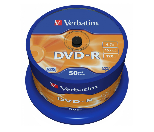 VERBATIM DVD-R 16x 4.7GB 50P CB 43548 - 28979 - zdjęcie 2
